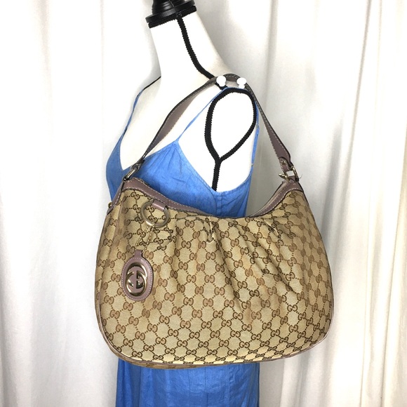 Gucci Handbags - Authentic Gucci brown monogram canvas shoulder bag